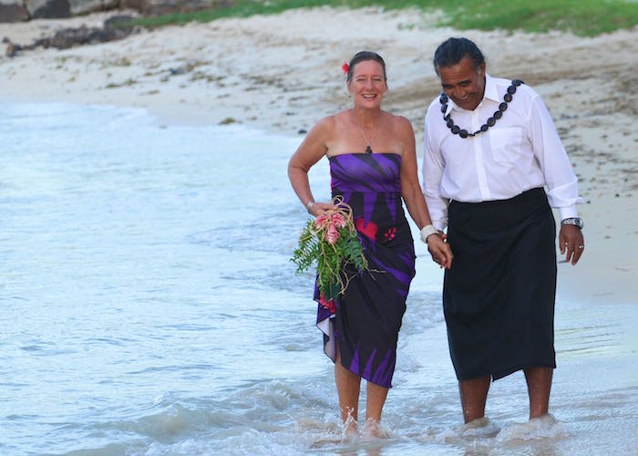 Joan and Paul got married close to Ifiele'ele Plantation private eco-retreat