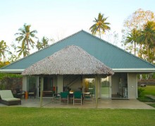 The Villa front view at Ifiele'ele Plantation boutique, self-catering vacation rental in Samoa